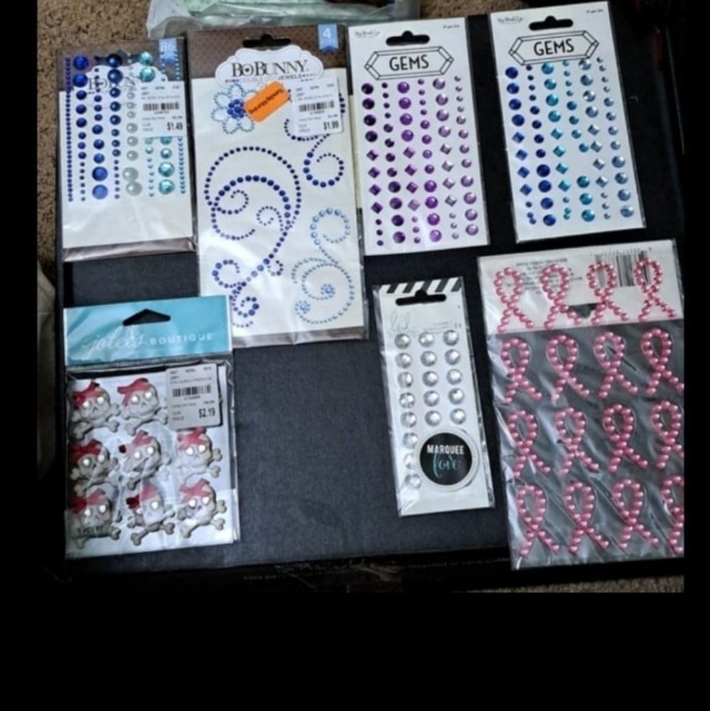 GEMS Assorted Self-Adhesive Gemstones NEW